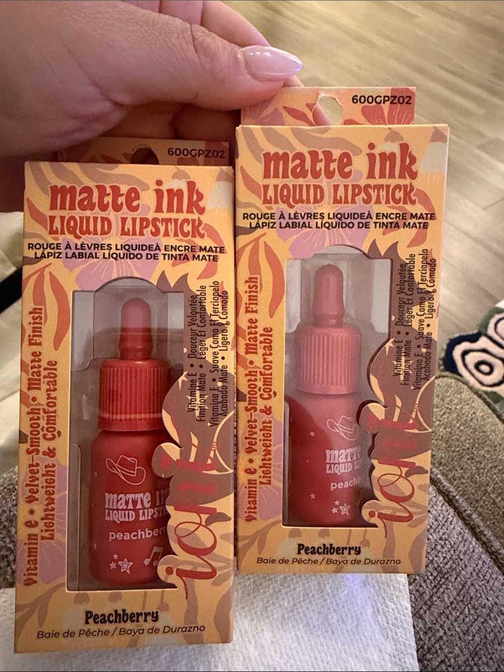 Ioni Matte Ink Liquid Lipstick Duo in Peachberry (Peachy Red)